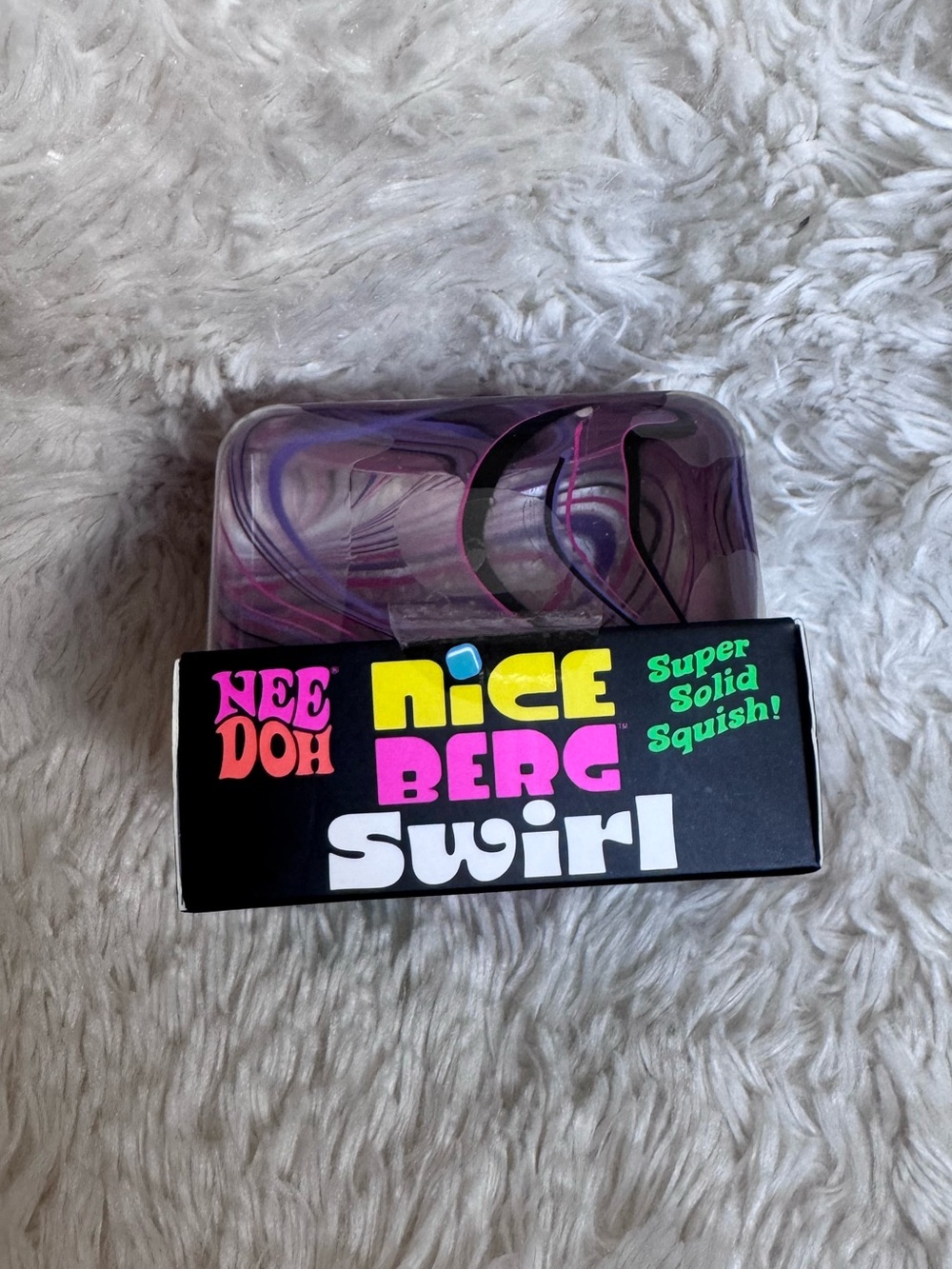 BNIB Schylling NeeDoh Nice Berg Swirl - Purple Pink Black - Authentic, HTF